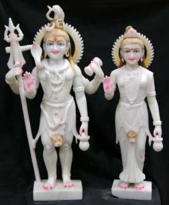 Marble Shiva Parvati Statues