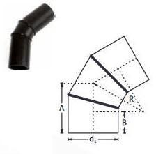 PE Buttweld Fabricated Segment Bend (30,45,60 Degree)