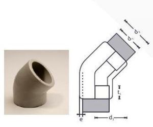 PP Socket Fusion Pipe Molded Elbow (45 Degree)