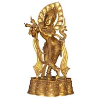 Brass Krishna Statue