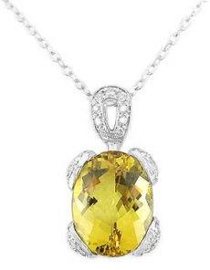 Beryl Diamond Pendant