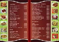 hotel menu card