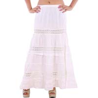 G1314white Ladies Skirts