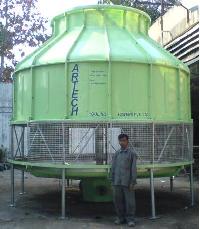 Round FRP Induced Draft Cooling Towers