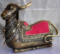 Colored Nandi Statue