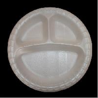 3 Compartment Round Plate