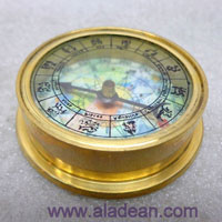 Antique Nautical Open Pocket Compass