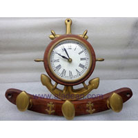 Ship Wheel Anchor Clock