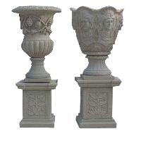 and artificial marble flower pot