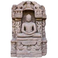 Seated Buddha With Many Figure
