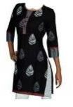 Black Half Sleeve Kurti