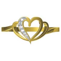 Sweetheart Gold Diamond 18k Ring