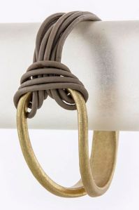 Leather Bracelet (BC606541#6) Leather Bracelet (BC606541#6)