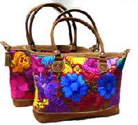 embroidery suede leather bag