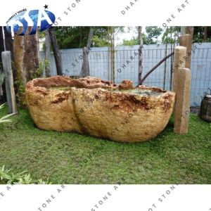 ANTIQUE SANDSTONE GARDEN BATHTUB