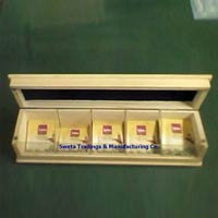 5 Compartment Wooden Tea Packing Box