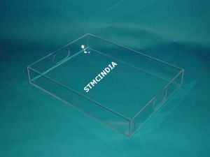 room amenity trays in acrylic