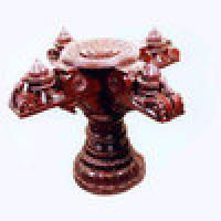 Dining table with carved pedestal