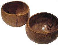 polished round coconut shell cup