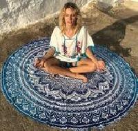 Mandala round beach throws with fringes