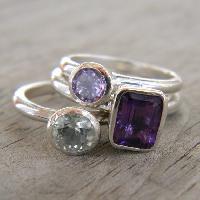 Silver Gemstone Rings
