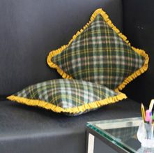 Designer frilled cushion cover