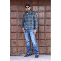 Gray Check Wool Jacket