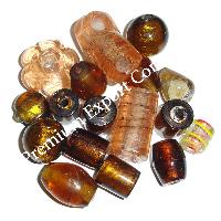 Multi Colored Large Hole Glass Beads Mixed