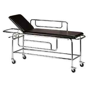 STRETCHER TROLLEY STAINLESS STEEL WITH SIDE RAILS