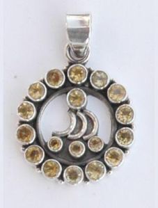 EPFC-002 Citrine Cut Stone Pendant