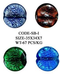 Silver Foil Glass Beads - SB-I