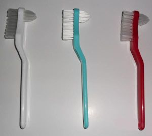 Denture Brush with Angled Handle