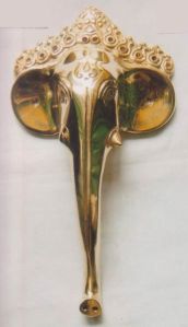 Brass Door Handle Elephant Head