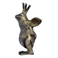 brass frog statue