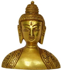 Brass Statue of Lord Gautam Buddha Bust