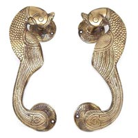 Antique Door handle Peacock design hardware fitting