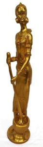 Home Decor Metal Brass Made Standing Lady Figure