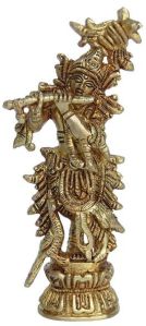 Krishna Brass Metal Religious Statue