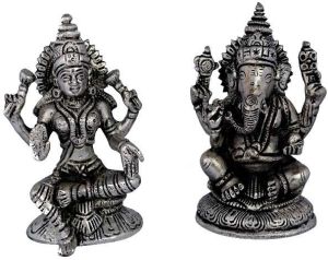 Laxmi Ganesh statue made in aluminium