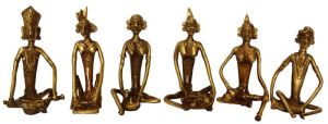 Musician set in brass metal for gift or decoration