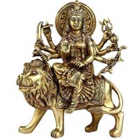 Religious figureDurga Ji Brass made Indian Hindu Goddess Murti