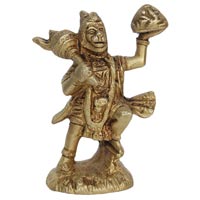 Religious Statue of Lord Hanuman made in brass metal