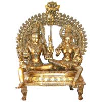 Religious Lord Shiva Family Sculpture Made by brass