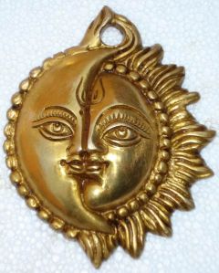 Sun Face Metal Wall Hangings, Moon Face Metal Wall Hangings