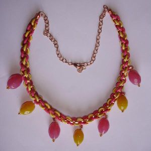 Bohemian Necklace with wax cord