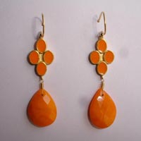 Enamel Glass Bead Earings