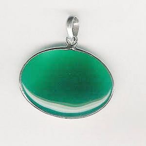 Silver Bezel Stone Pendant Pba-13