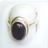 Silver Cabochon Stone Rings R-349