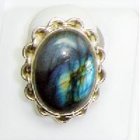 Silver Cabochon Stone Rings R-401