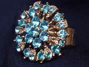 Blue Stones Studded Ring CR - 127A